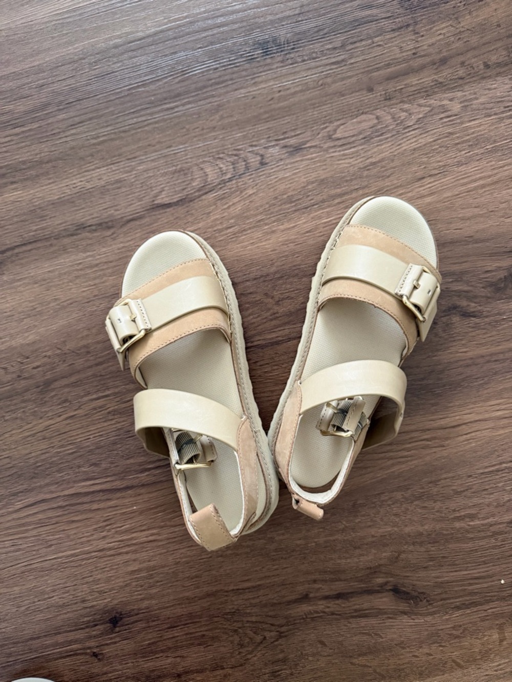 UGG Beige Tan Dual-Strap Espadrille Sandals